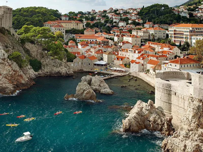 Boats next to Croatia city