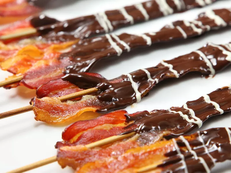 Chocolate covered bacon