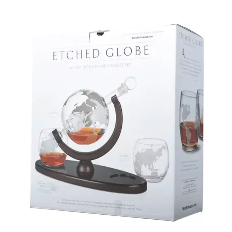 Globe whiskey decanter