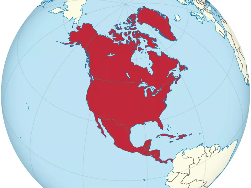 Map of North America