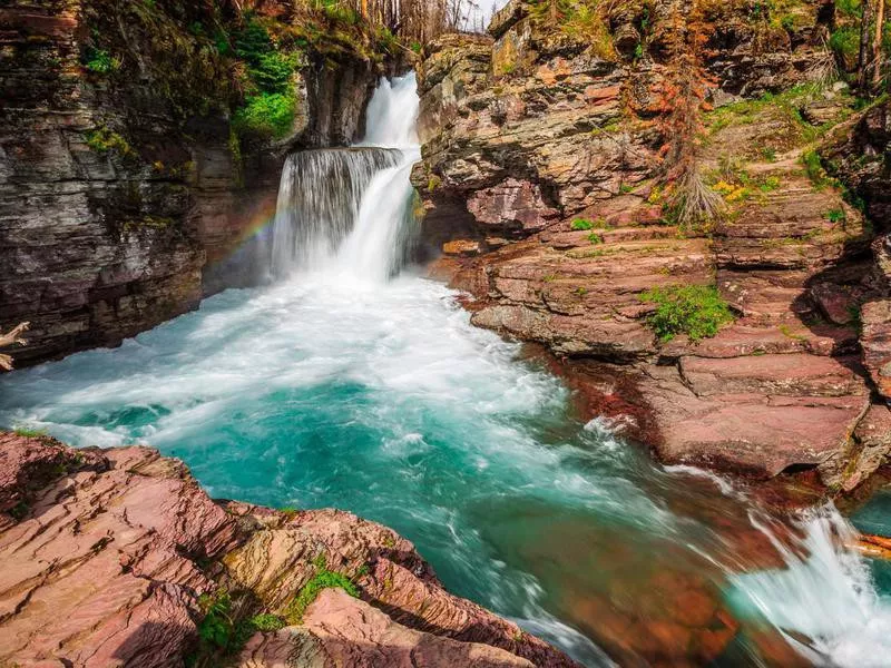 Saint Mary Falls in Glacier National Park