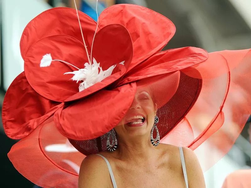 Kentucky Derby big red hat