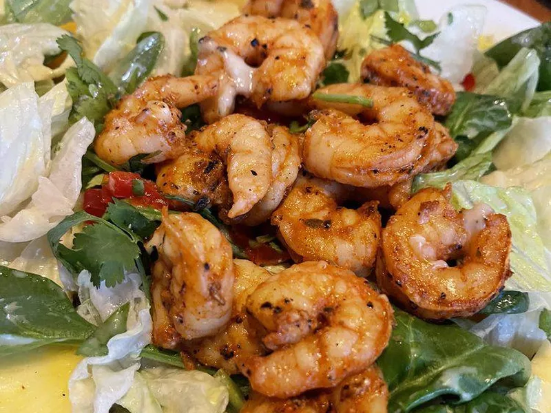 Caribbean Salad With Seared Shrimp