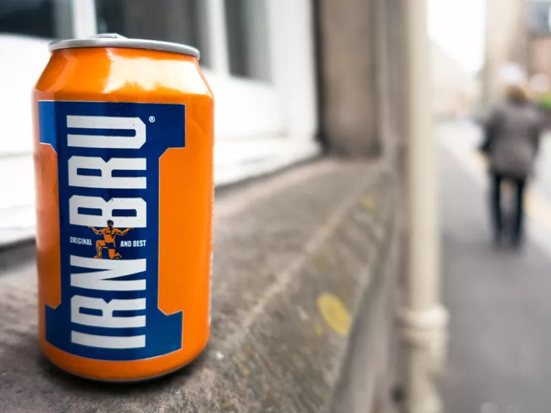 Irn Bru can on Edinburgh street