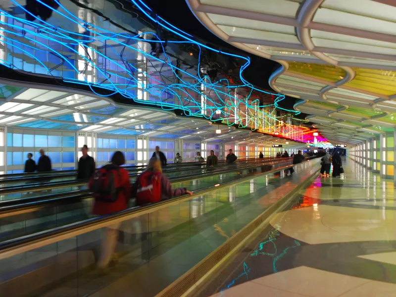 Mesmerizing Tunnel, Chicago O'Hare Airport