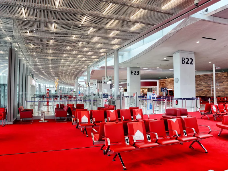 Charles de Gaulle Airport terminal in Paris