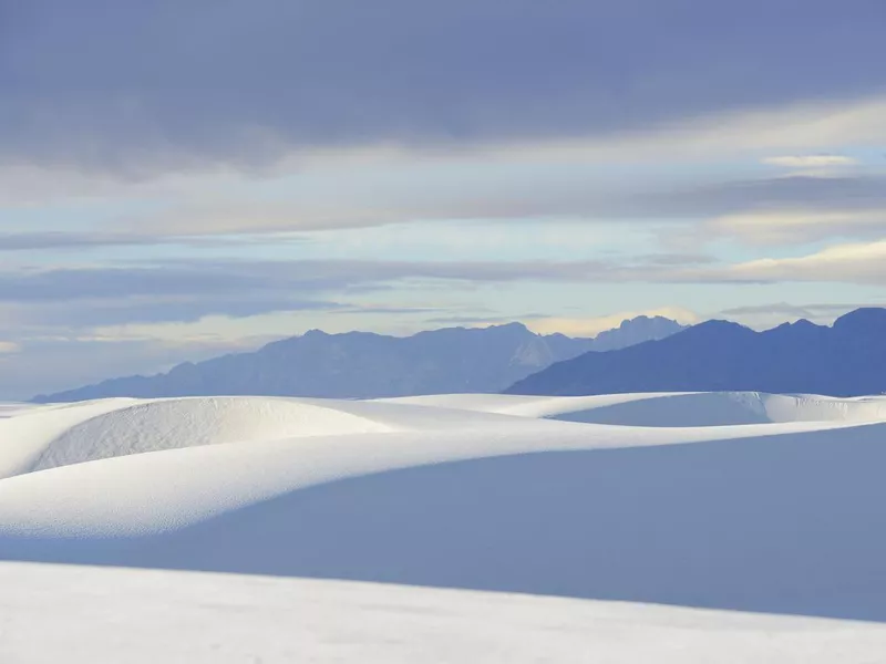 White Sands and Clouds at Sunrise