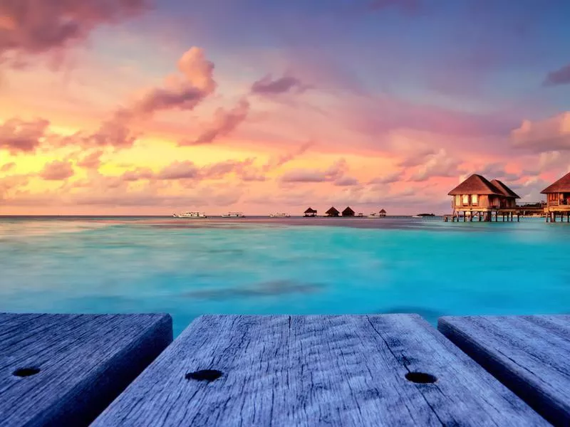 Sunset in the Maldives