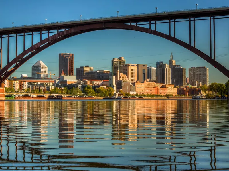 Downtown St. Paul framed by the High Bridge