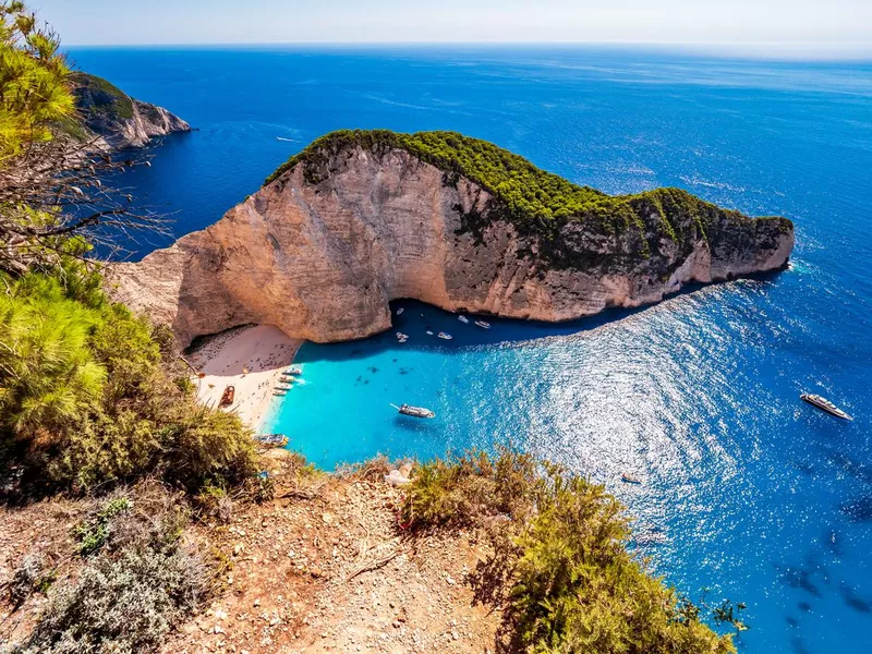 Navagio Shipwreck Beach on Zakynthos island Greece