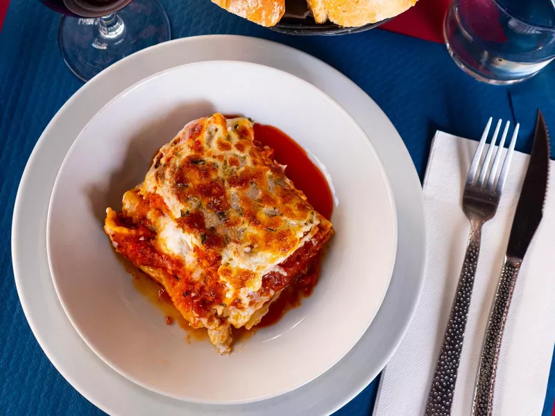 Lasagna a la Bolognese with bechamel sauce