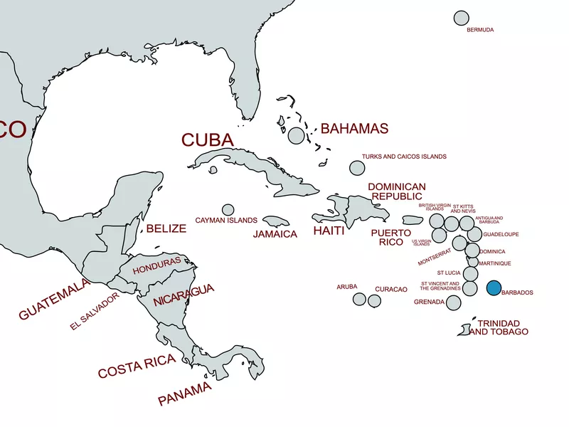 Barbados map