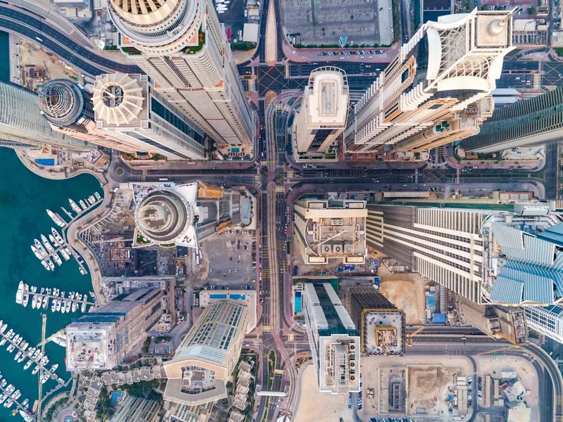 Dubai Marina Urban Skyline