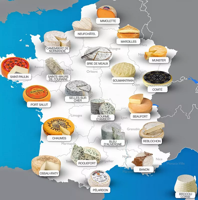 Cheese map of Europe