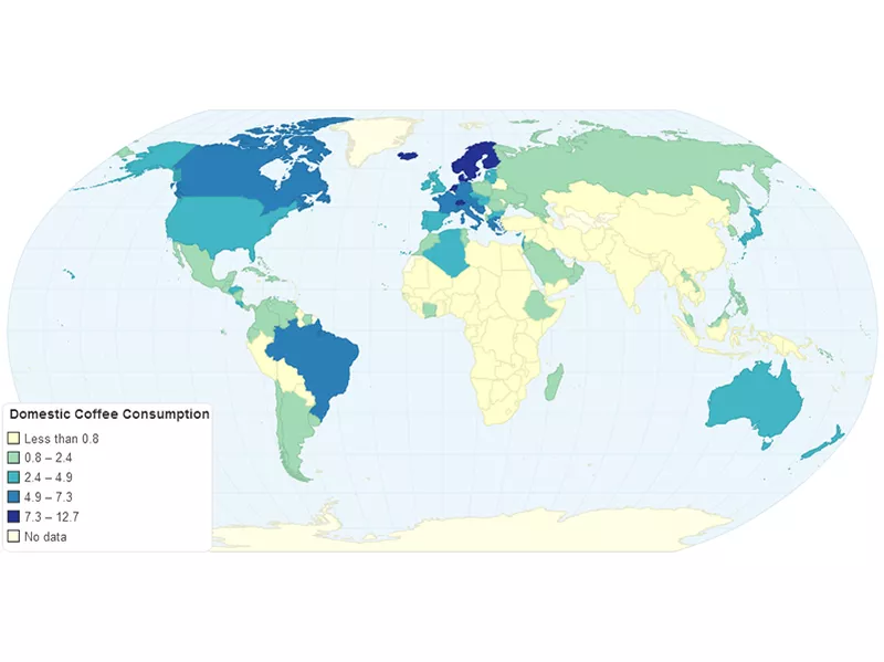 Map of World Coffee Consumption