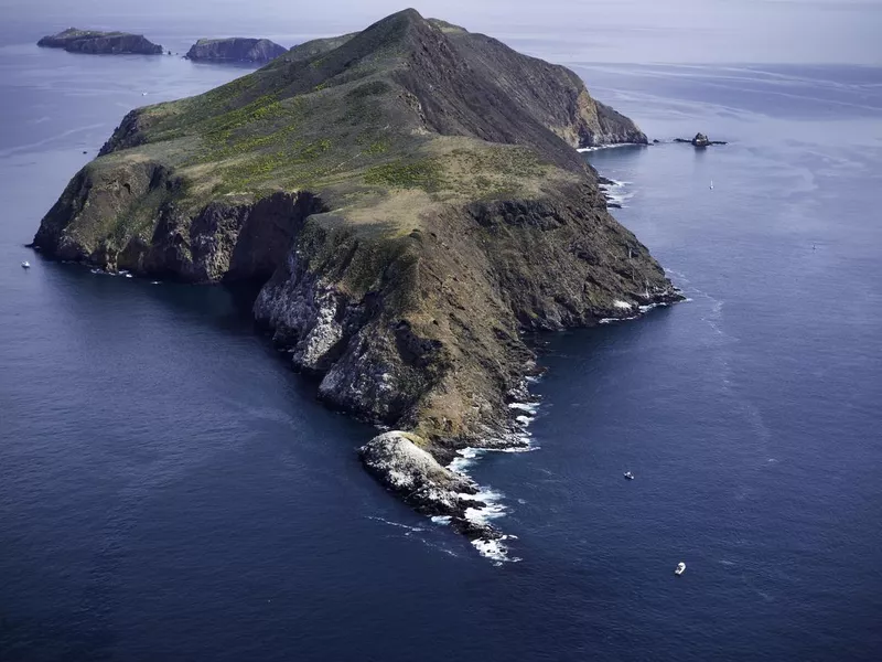 Anacapa Island Aerial View in Ventura County, California