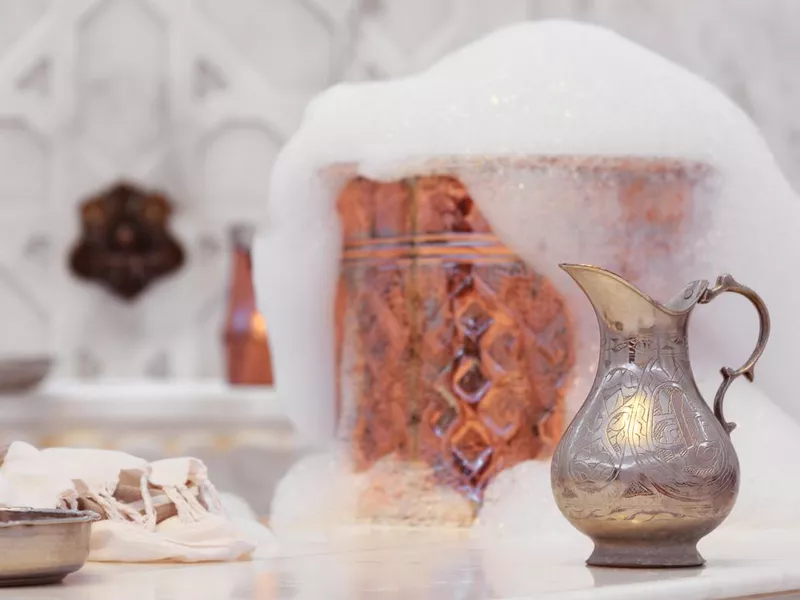 Bath elements at a Turkish hammam