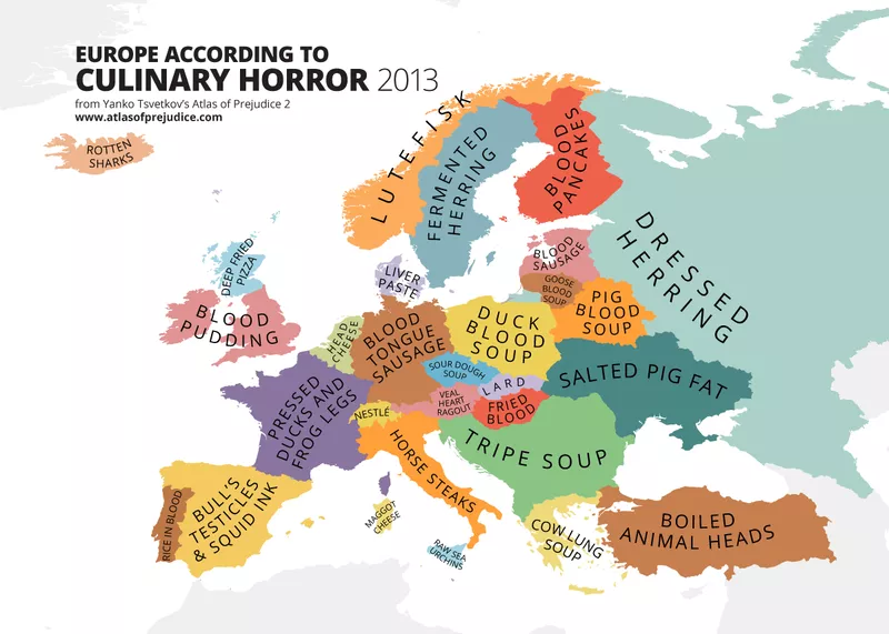 Terrible European food map