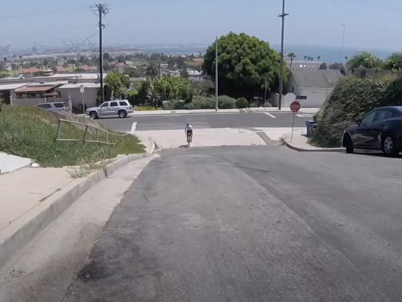 Biking 28th Street in San Pedro