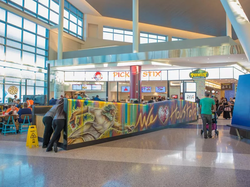 Passengers at George Bush Intercontinental Airport