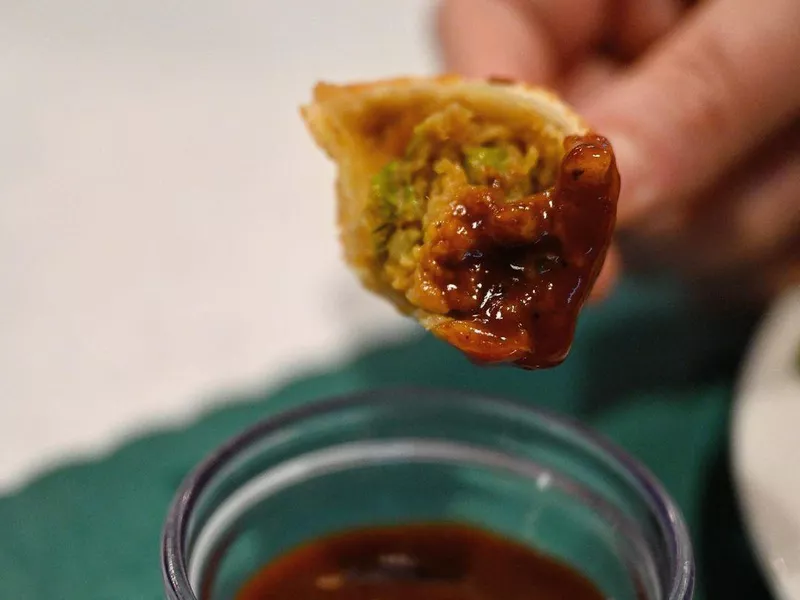 Samosas at Curry Leaves, Tampa