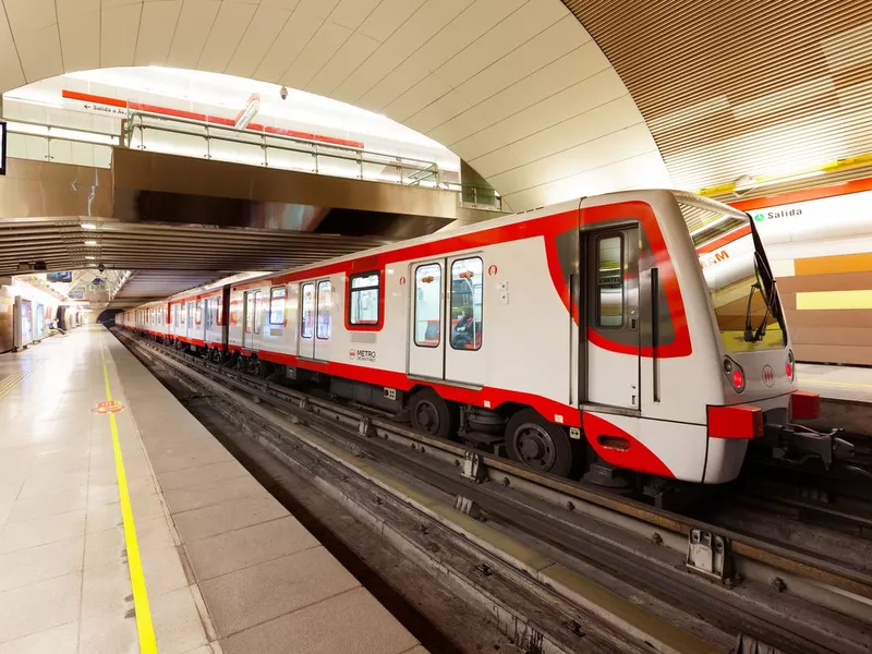 Subway train in Santiago, Chile