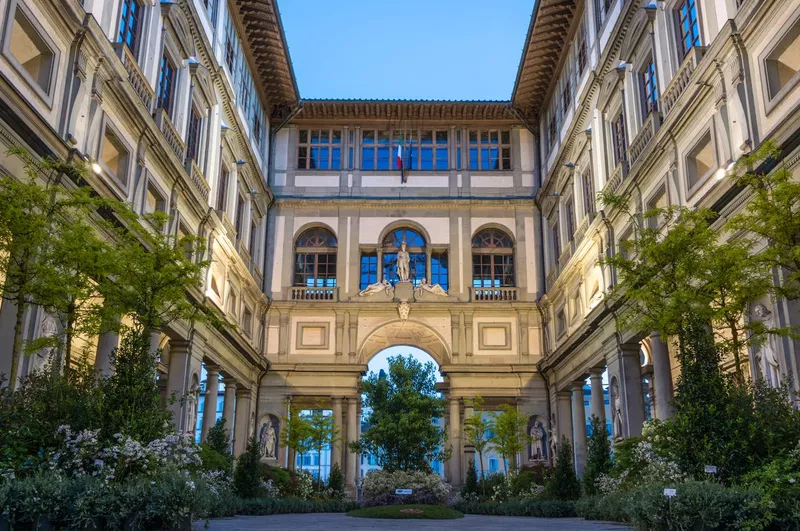 Art museum Uffizi gallery in Florence