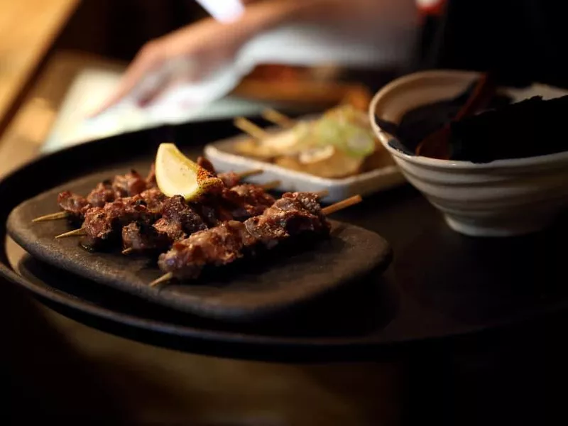 Chicken skewers at Ippuku