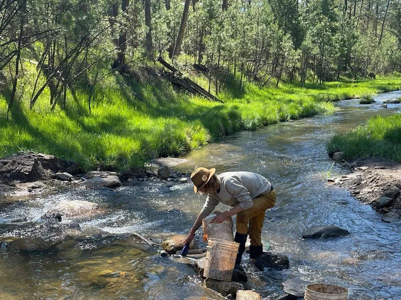 Claim panning at Big Thunder Gold Mine