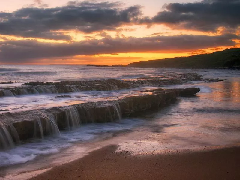 Sunset at Salt Pond Beach in Hanapepe, Kauai