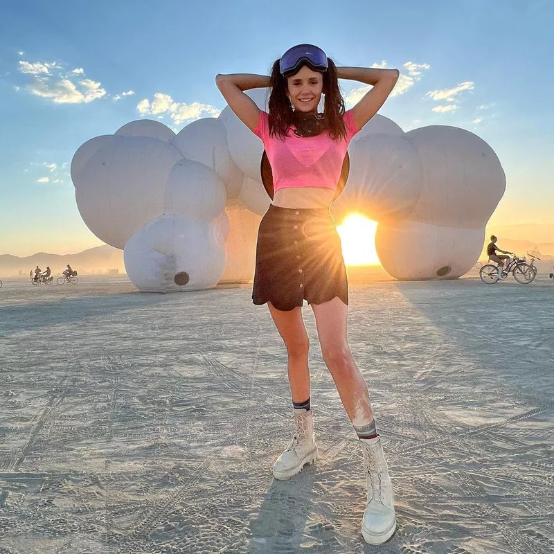 Nina Dobrev at Burning Man 2022