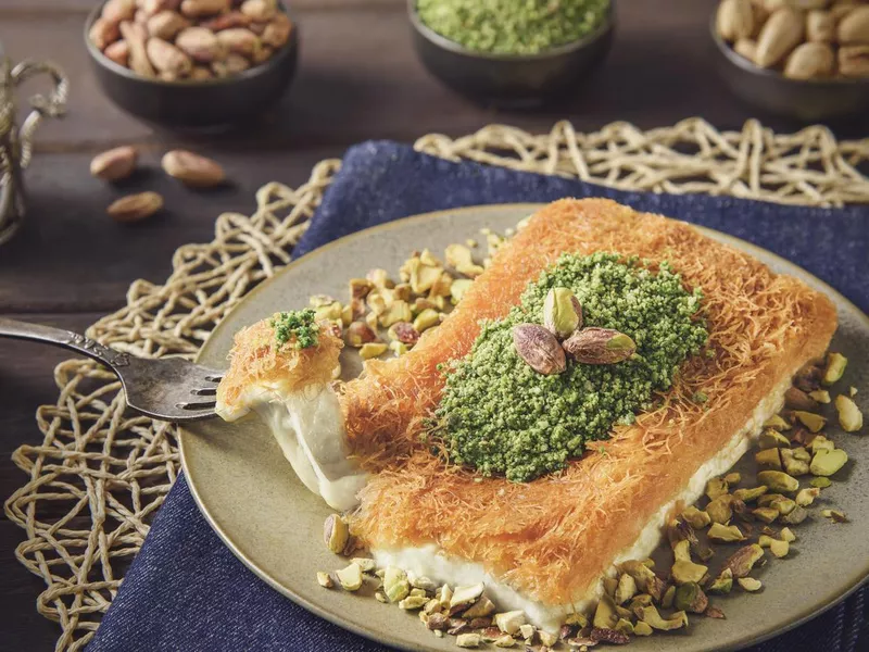 Arabic Kunafa With Melted Cheese