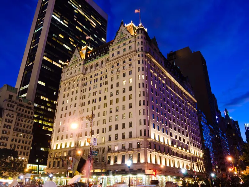 Plaza Hotel in New York City at night