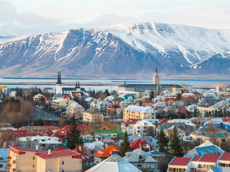 Reykjavik the capital city of Iceland.