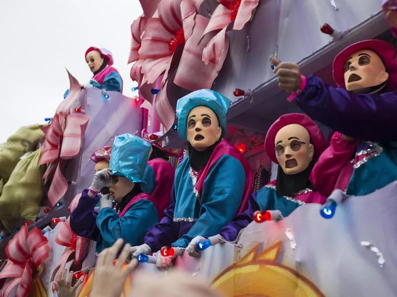 Mardi Gras krewe members