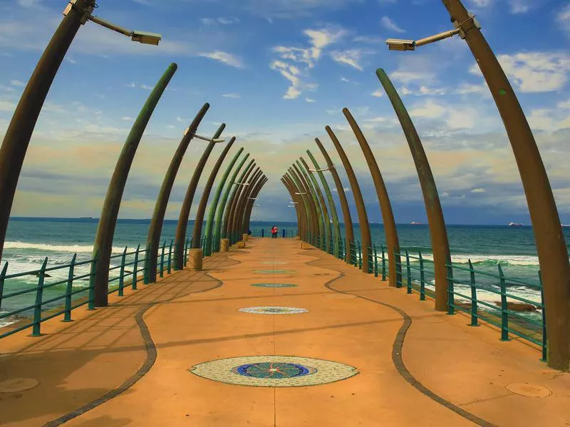 Whale Bone Pier Umhlanga Rock in Durban, South Africa