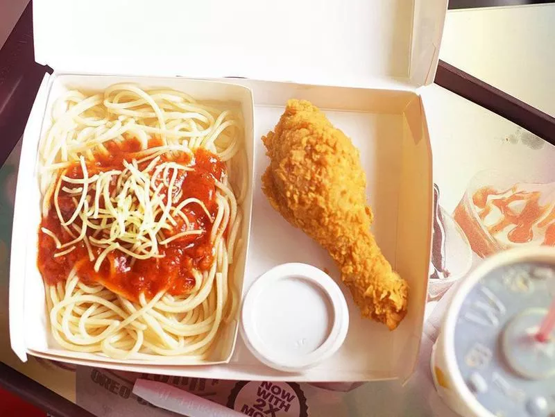 Chicken McDo with McSpaghetti