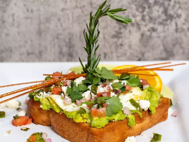 Avocado toast at the Hash House