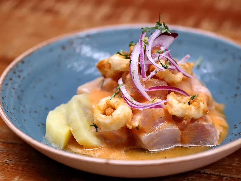 Ceviche, classic Peruvian cuisine dish