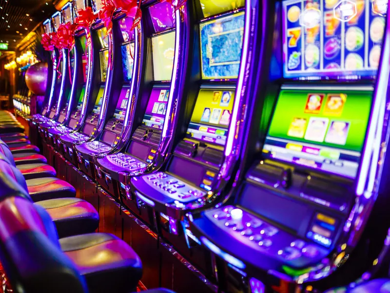 Slot machines in casino