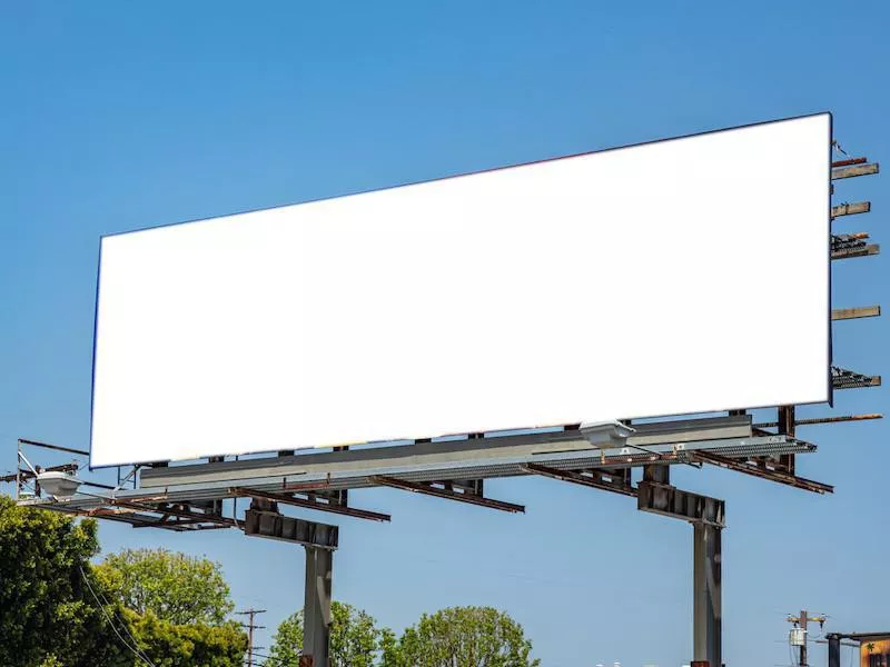 Blank billboard