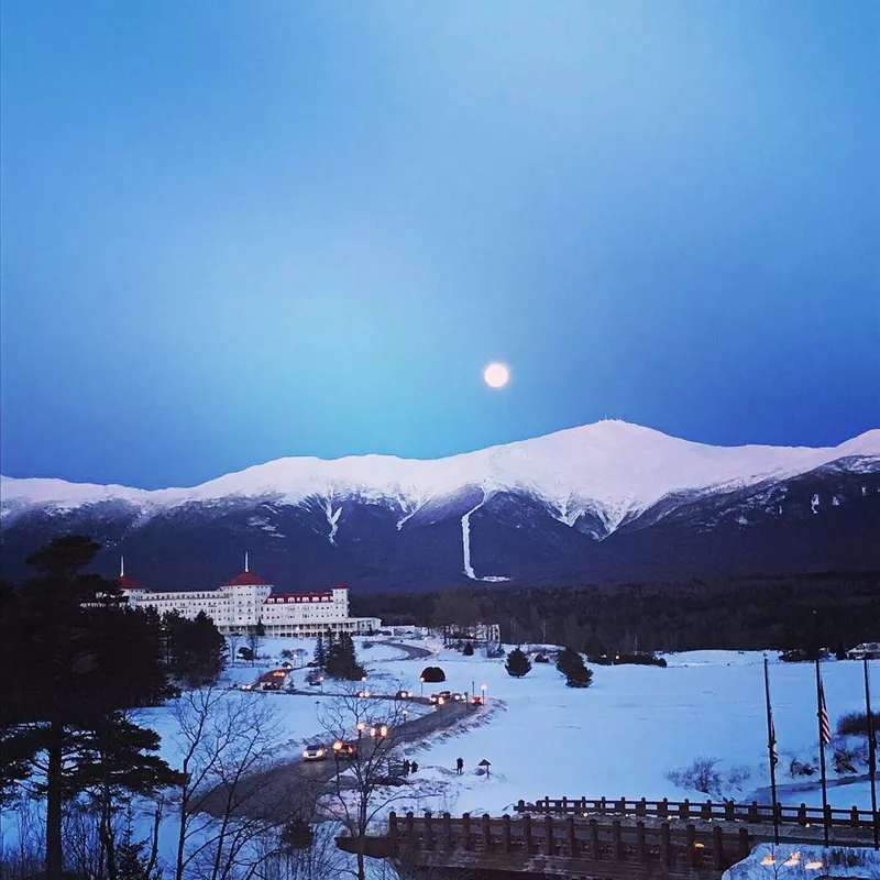 Moon over Mount Washington