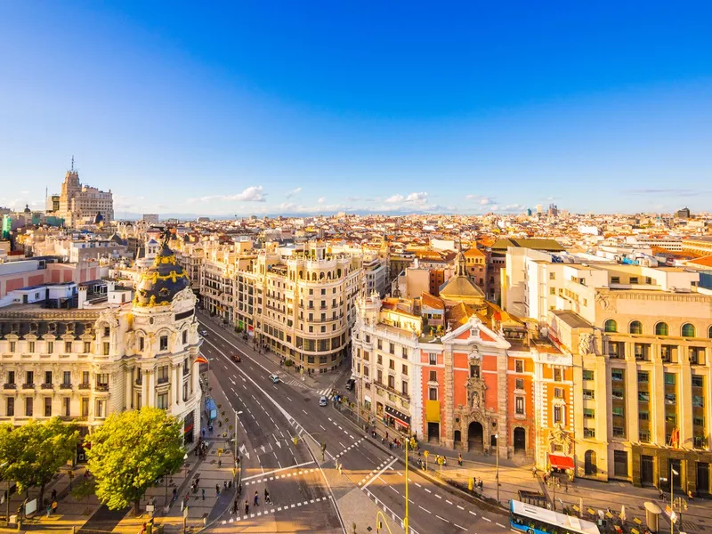 Calle de Alcala in Madrid, Spain