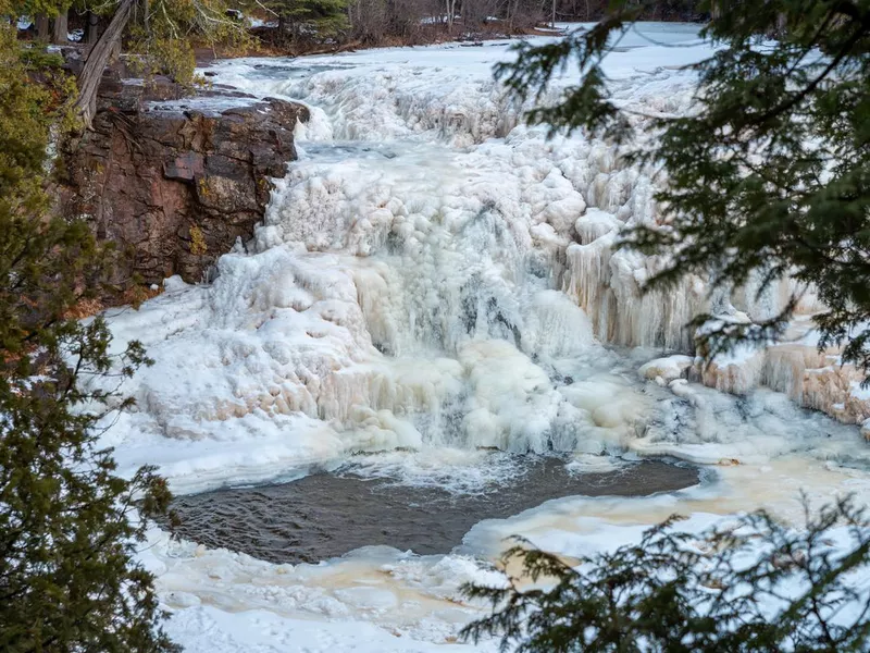 Frozen waterfall