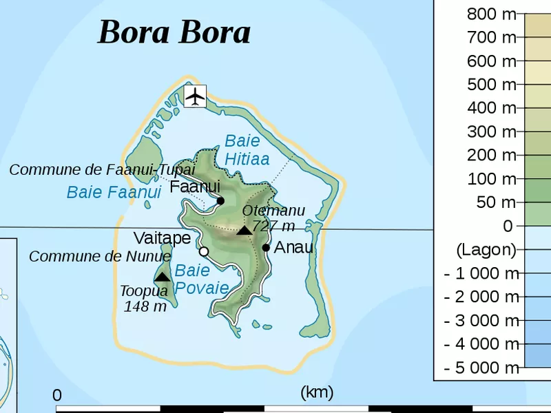 Map of Bora Bora