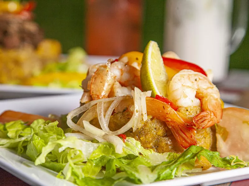 Shrimp mofongo