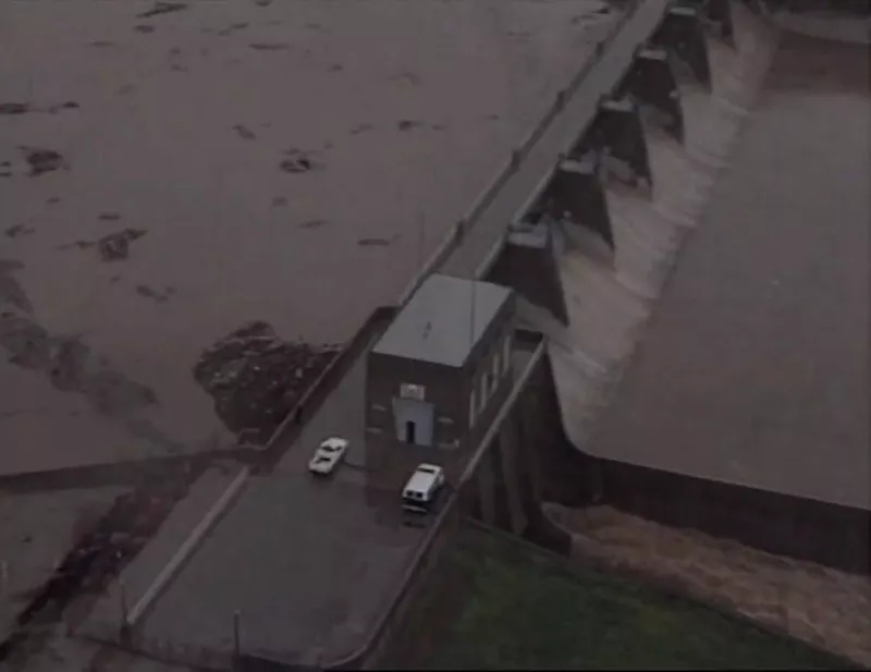 Los Angeles River during the 2005 flood