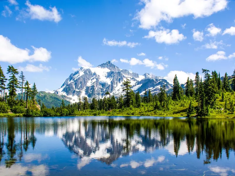 Picture lake at North Cascades National Park, Washington, USA