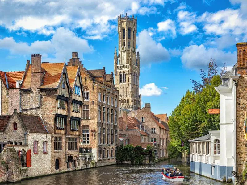 View from the Rozenhoedkaai in Bruges