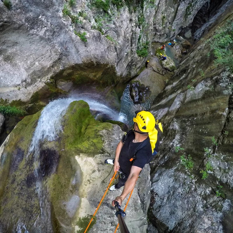 Canyoning selfie